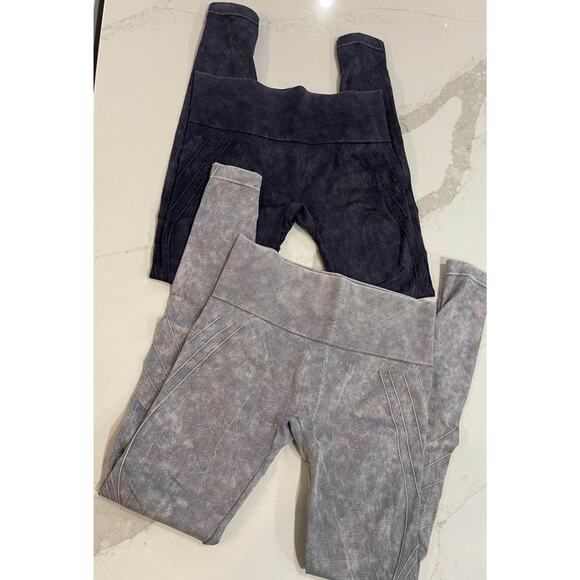MTA Sports Set of 2 Seamless Moto Stretch Leggings Size Women's Medium Gray - Picture 10 of 10
